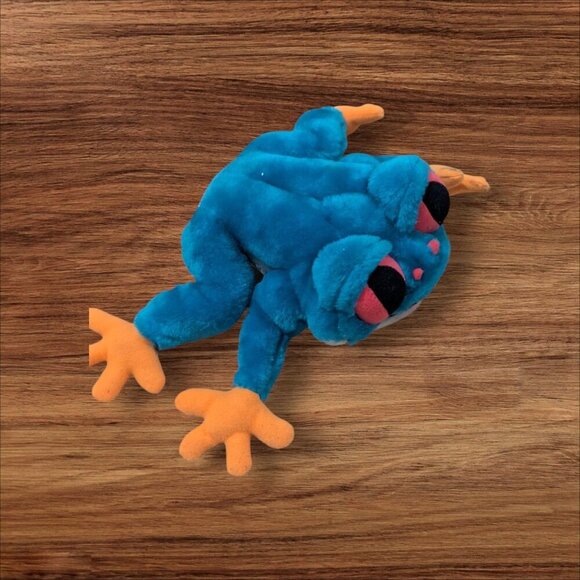 Blue & Orange Plush Frog Stuffed Animal 12" By Great American Toy Co. Soft - Picture 1 of 9